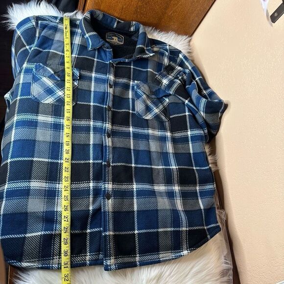 Freedom Foundry Men's Plaid Fleece Jackets Super Plush Sherpa Lined Shacket Size - Picture 5 of 10